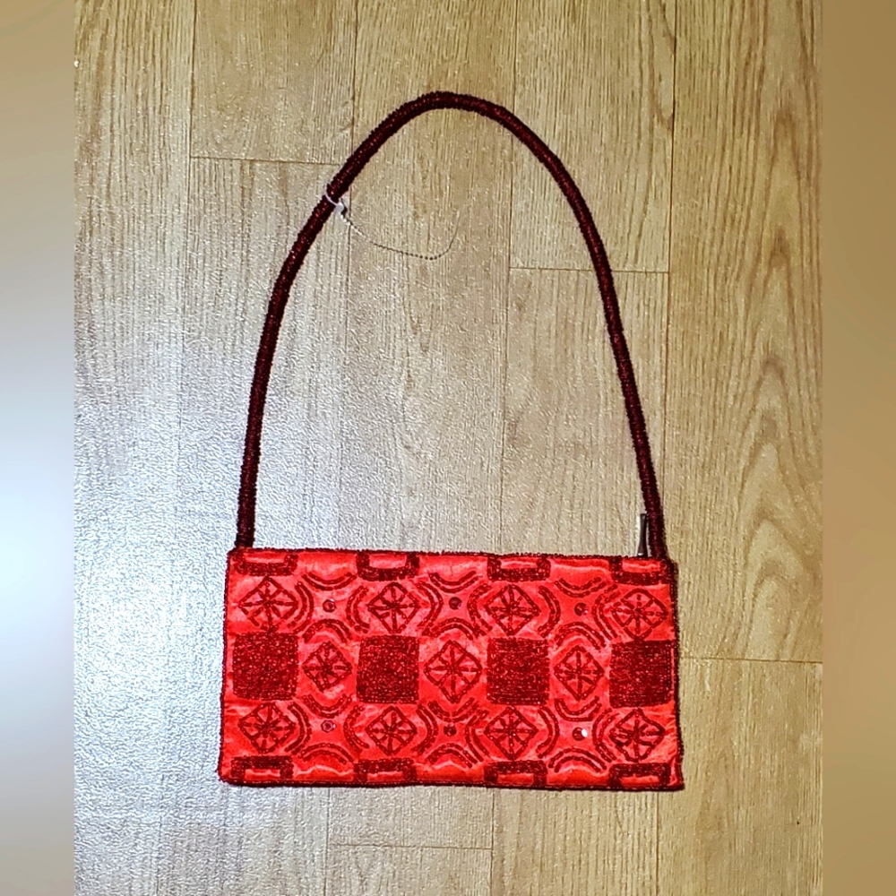 New BIJOUX TERNER Evening Bag Handbag Purse Pocketbook Red NWT